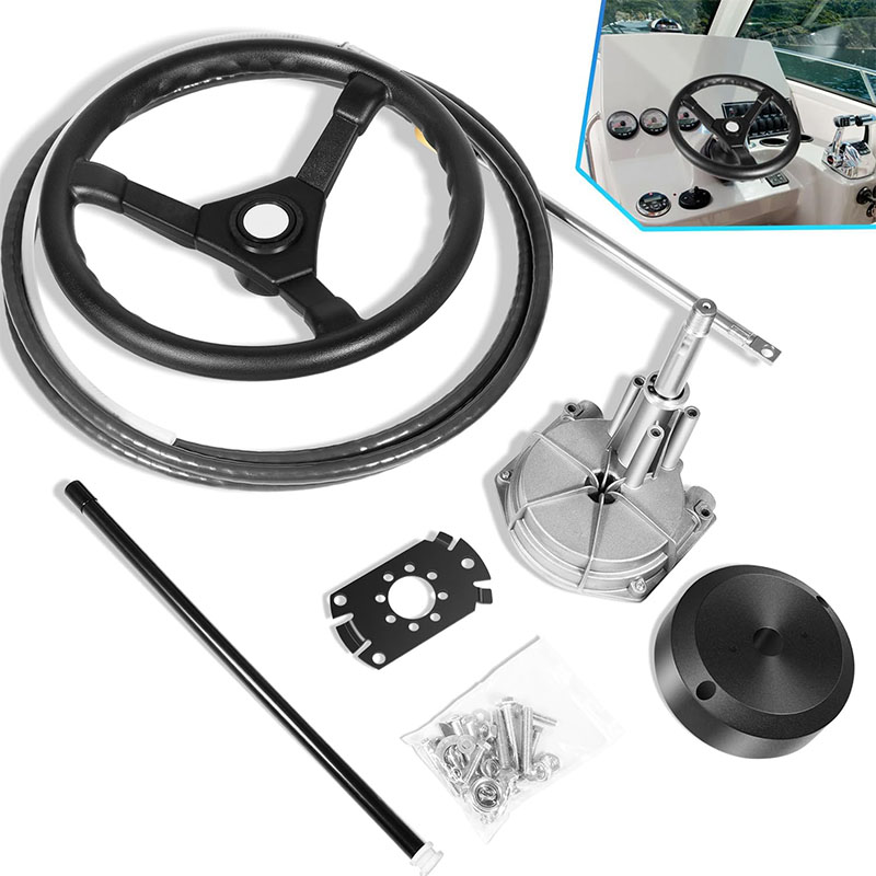 보트 조향 시스템, 15피트 케이블 아웃보드 조향 키트 - Fishing Boat Steering Wheel 리뷰 및 가격